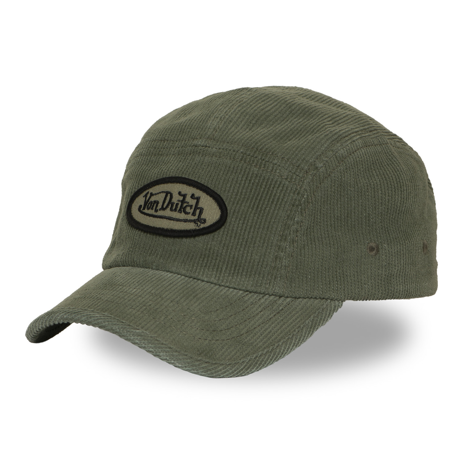 Casquette 5 Panneaux en velours côtelé et écusson Velours