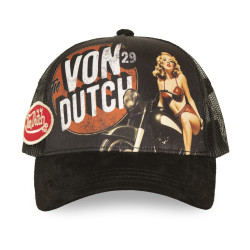 Casquette trucker avec filet et print sublimation Pinup Motor