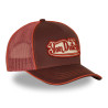 Casquette baseball avec filet et écusson brodé Corail