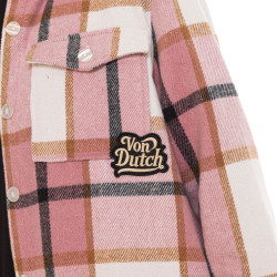 Chemise à carreaux manches longues femme avec poche patch tissé Liza