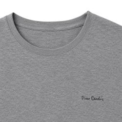 T-shirt homme en col rond avec broderie signature sur la poitrine