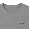 T-shirt homme en col rond avec broderie signature sur la poitrine