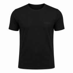 T-shirt homme en col rond avec broderie signature sur la poitrine
