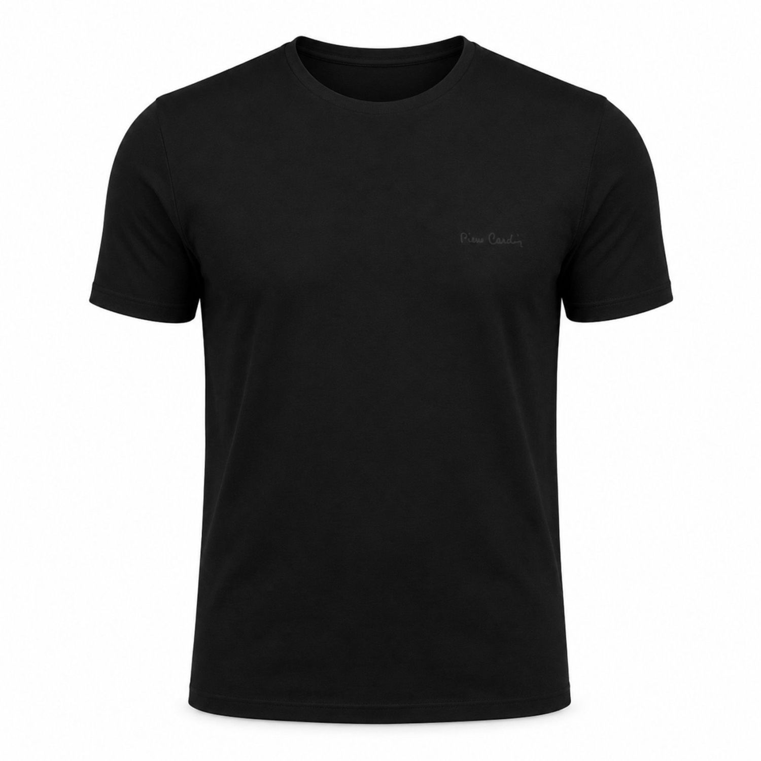 T-shirt homme en col rond avec broderie signature sur la poitrine