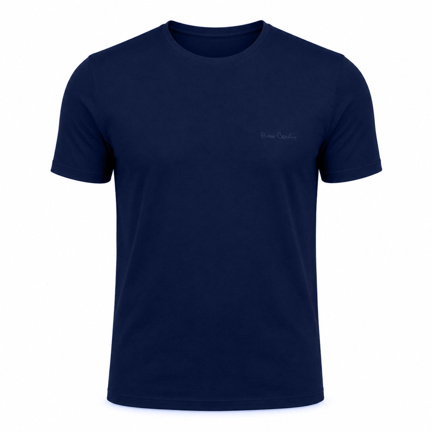 T-shirt homme en col rond avec broderie signature sur la poitrine