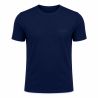 T-shirt homme en col rond avec broderie signature sur la poitrine