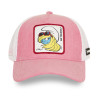 Casquette baseball effet velours avec filet et patch Soft Pink