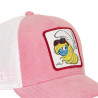 Casquette baseball effet velours avec filet et patch Soft Pink