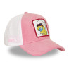 Casquette baseball effet velours avec filet et patch Soft Pink