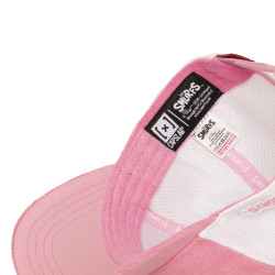 Casquette baseball effet velours avec filet et patch Soft Pink