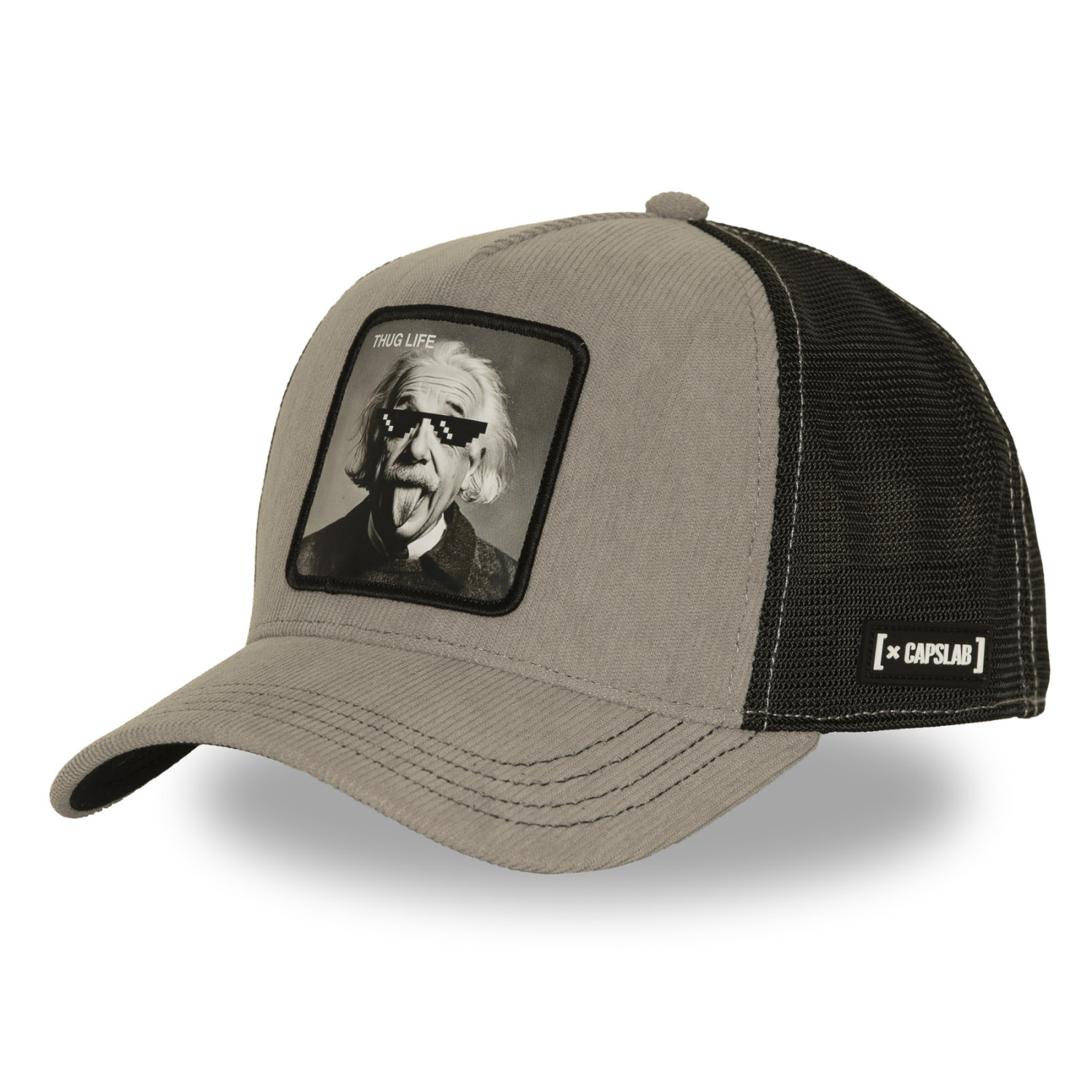Casquette trucker avec filet effet velours et patchThug Life
