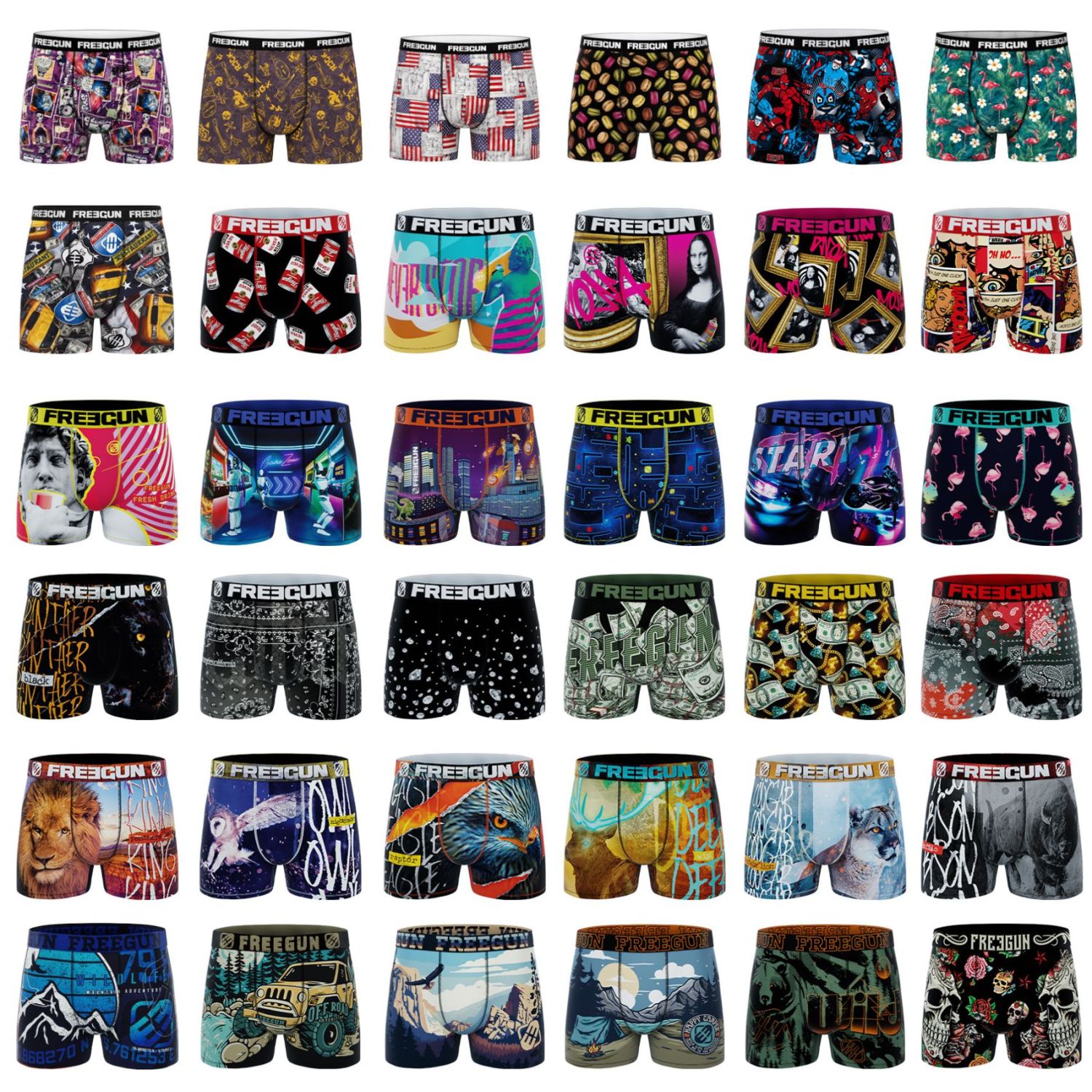 Pack surprise de 12 Boxers microfibre homme