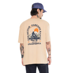 T-shirt homme relax en jersey avec print devant et dos Road