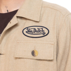 Surchemise homme militaire en flanelle avec poches et écusson Finn