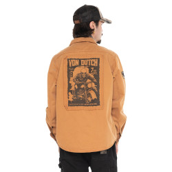 Surchemise homme en twill avec poches print et écussons Kust