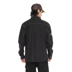 Surchemise en denim avec surpoches et écusson Scott