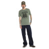 T-shirt homme regular col rond maille piquée et print devant Flesh