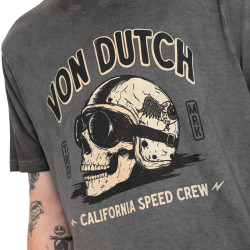 T-shirt homme regular heavy wash en jersey print devant Gary
