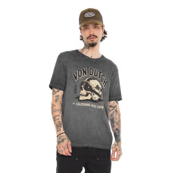 T-shirt homme regular heavy wash en jersey print devant Gary