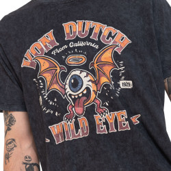 T-shirt homme regular col rond acid wash Leo