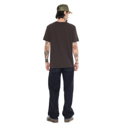T-shirt homme regular en slub heavy wash print devant Pedro