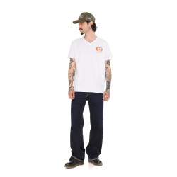 T-shirt homme regular col V en jersey 180GSM print devant et dos Nash