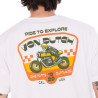 T-shirt homme regular col V en jersey 180GSM print devant et dos Nash