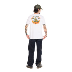 T-shirt homme regular col V en jersey 180GSM print devant et dos Nash