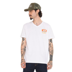 T-shirt homme regular col V en jersey 180GSM print devant et dos Nash