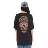 T-shirt femme col rond avec imprimé devant et dos Flower