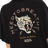 T-shirt femme col rond avec imprimé devant et dos pailletée Tiger