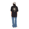 T-shirt femme col rond avec imprimé devant et dos pailletée Tiger