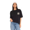 T-shirt femme col rond avec imprimé devant et dos pailletée Tiger