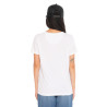 T-shirt femme col rond avec imprimé logo devant Retro