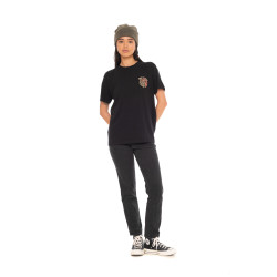 T-shirt femme col rond avec imprimé devant et dos Smoke