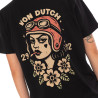 T-shirt femme col rond avec imprimé devant et dos Smoke