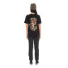 T-shirt femme col rond avec imprimé devant et dos Smoke