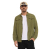 Chemise homme manches longues en coton et lin broderie dos Lino