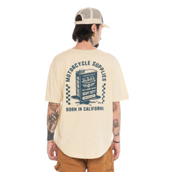 T-shirt homme comfort en jersey print devant et dos Oil
