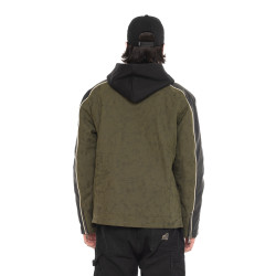 Veste motard doublée homme en simili Leroy