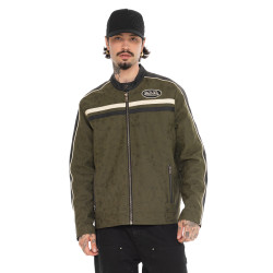 Veste motard doublée homme en simili Leroy