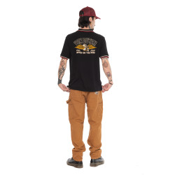 Polo en jersey bicolore avec print et écusson Harrold