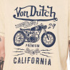 T-shirt homme regular en slub heavy wash print devant Zane
