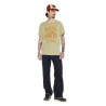 T-shirt homme regular en slub heavy wash print devant Zane