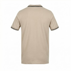 Polo homme bicolore en coton pique avec logo brodé 806451