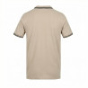 Polo homme bicolore en coton pique avec logo brodé 806451
