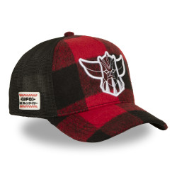 Casquette trucker premium avec filet et logo brodé Goldorak Head