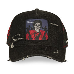 Casquette trucker effet usé avec filet et patch Pop Legend