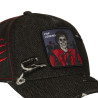 Casquette trucker effet usé avec filet et patch Pop Legend