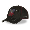 Casquette trucker effet usé avec filet et patch Pop Legend